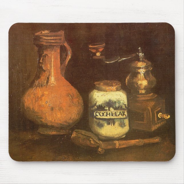 Vincent van Gogh - Still Life with Coffee Mill Mouse Pad (Front)