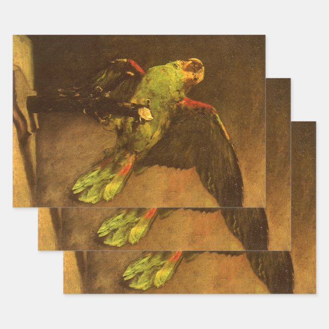 Vincent van Gogh - Still Life with Green Parrot Wrapping Paper Sheet (Set)