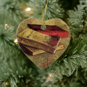 Vincent van Gogh - Still Life with Three Books Ceramic Tree Decoration