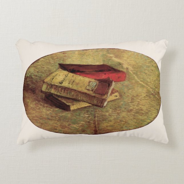 Vincent van Gogh - Still Life with Three Books Decorative Cushion (Front)