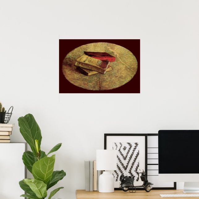 Vincent van Gogh - Still Life with Three Books Poster (Home Office)