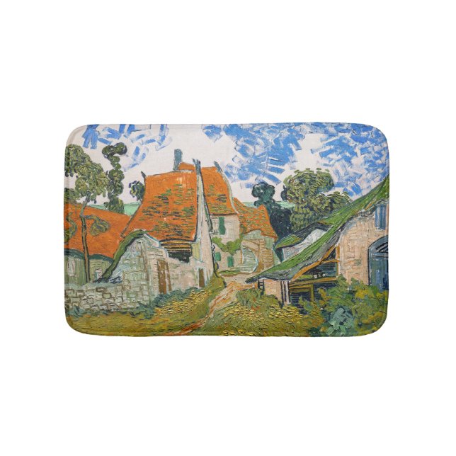 Vincent van Gogh - Street in Auvers-sur-Oise Bath Mat (Front)