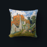 Vincent van Gogh - Street in Auvers-sur-Oise Cushion<br><div class="desc">Street in Auvers-sur-Oise - Vincent van Gogh,  Oil on Canvas,  1890 in Auvers-sur-Oise</div>