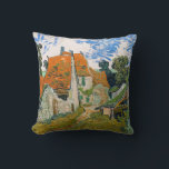 Vincent van Gogh - Street in Auvers-sur-Oise Cushion<br><div class="desc">Street in Auvers-sur-Oise - Vincent van Gogh,  Oil on Canvas,  1890 in Auvers-sur-Oise</div>