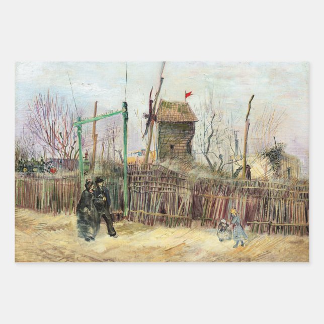 Vincent van Gogh - Street Scene in Montmartre Wrapping Paper Sheet (Front)