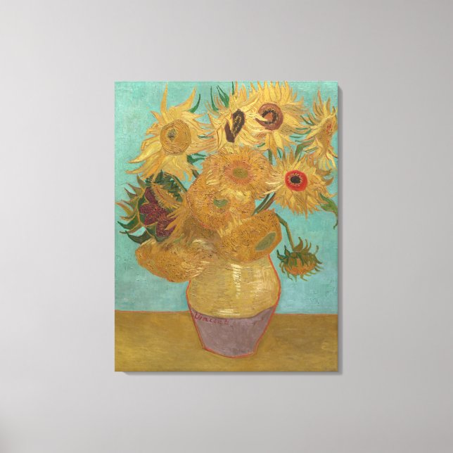 Vincent Van Gogh - Sunflowers Canvas Print (Front)