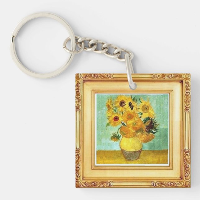 Vincent Van Gogh - Sunflowers Key Chain (Front)