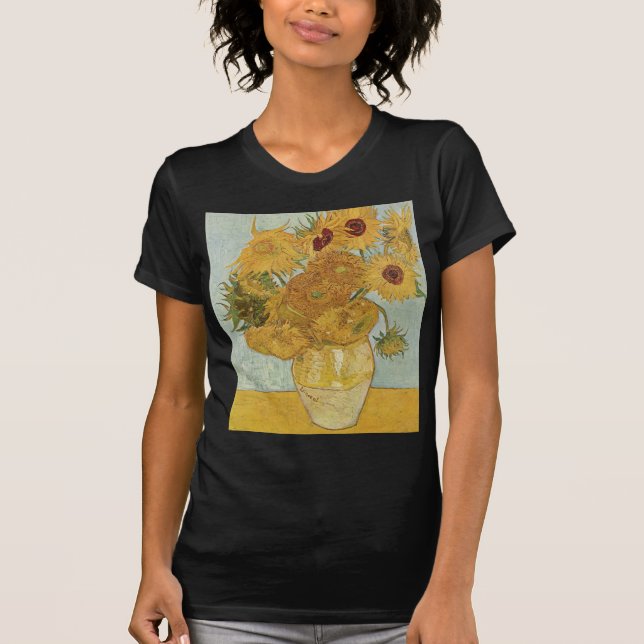 Vincent Van Gogh - Sunflowers - Lovely Floral Art T-Shirt (Front)