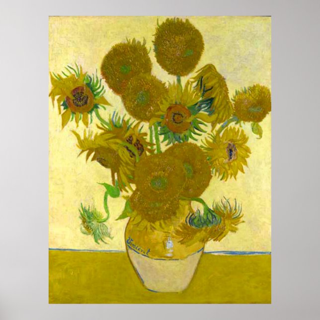 Vincent Van Gogh Sunflowers Poster (Front)