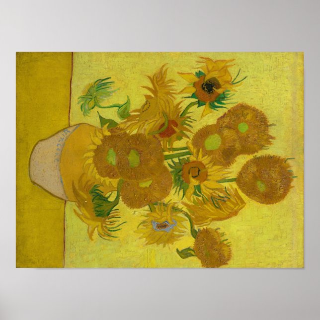 Vincent Van Gogh Sunflowers Poster Print (Front)