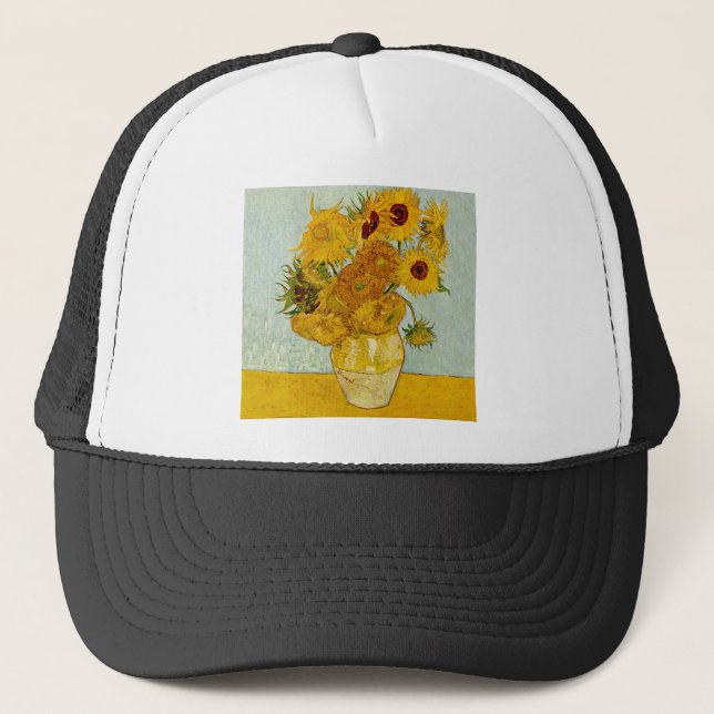 Vincent Van Gogh Sunflowers Trucker Hat (Front)