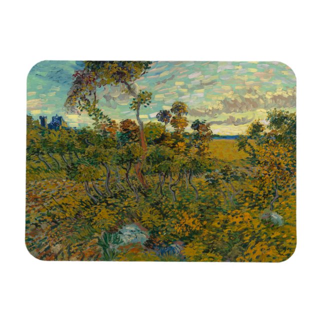 Vincent Van Gogh, Sunset At Montmajour Magnet (Horizontal)