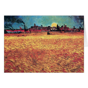 Vincent Van Gogh - Sunset On Wheat Fields Fine Art