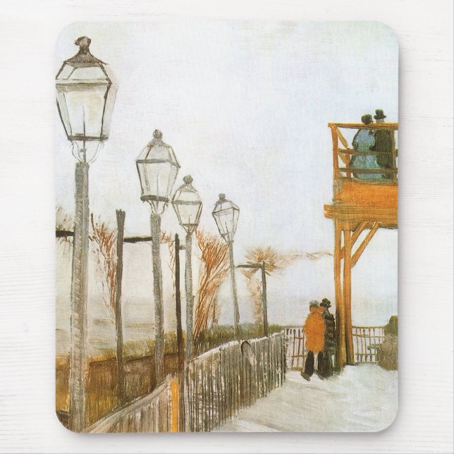Vincent van Gogh - Terrace and Observation Deck Mouse Pad (Front)