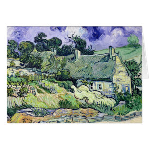Vincent van Gogh Thatched cottages at Cordeville