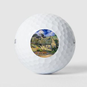Vincent Van Gogh - Thatched Cottages at Cordeville Golf Balls