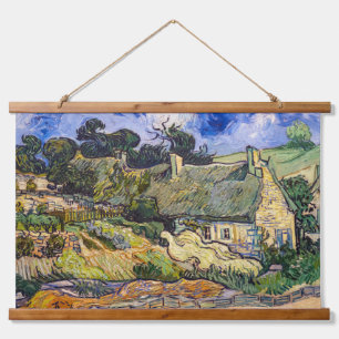 Vincent Van Gogh - Thatched Cottages at Cordeville Hanging Tapestry