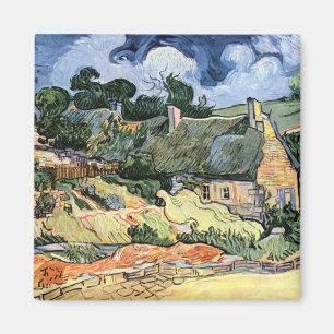 Vincent van Gogh - Thatched Cottages at Cordeville Magnet