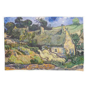 Vincent Van Gogh - Thatched Cottages at Cordeville Pillowcase