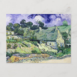 Vincent van Gogh Thatched cottages at Cordeville Postcard