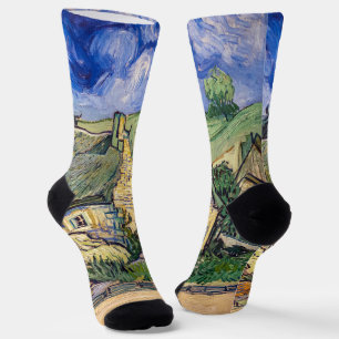 Vincent Van Gogh - Thatched Cottages at Cordeville Socks