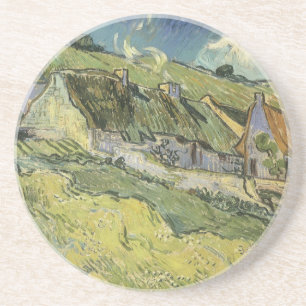 Vincent van Gogh - Thatched Cottages Coaster