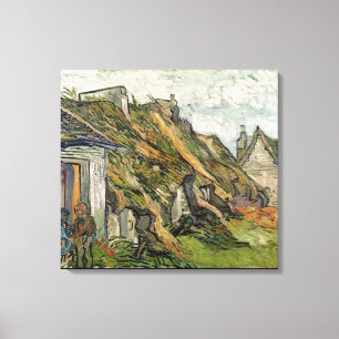 Vincent van Gogh   Thatched Cottages in Chaponval Canvas Print