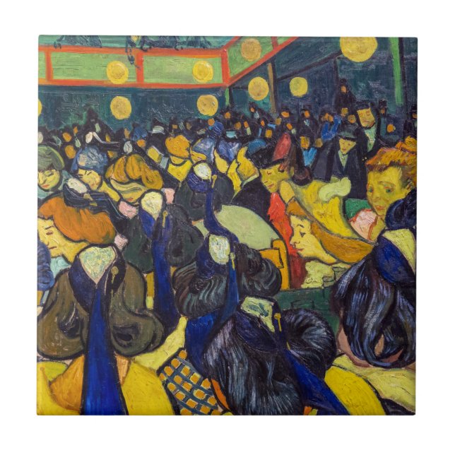 Vincent van Gogh - The ballroom at Arles Tile (Front)