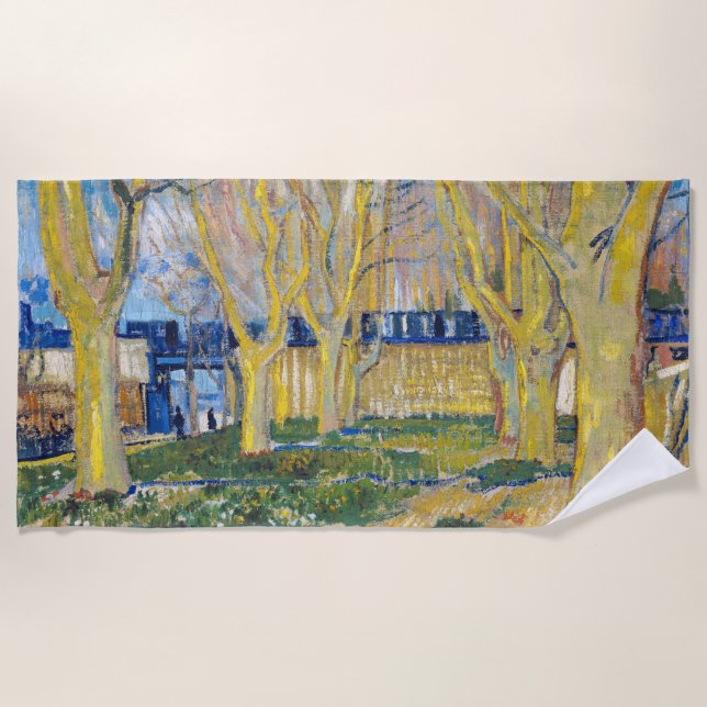 Vincent van Gogh - The Blue Train Beach Towel (Front)