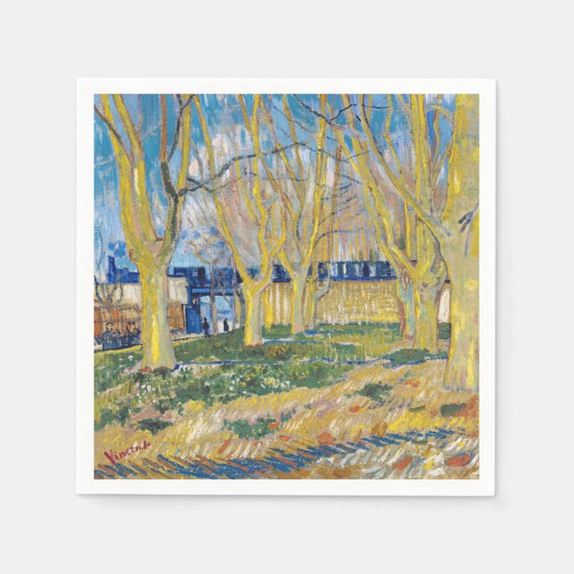 Vincent van Gogh - The Blue Train Napkin (Front)