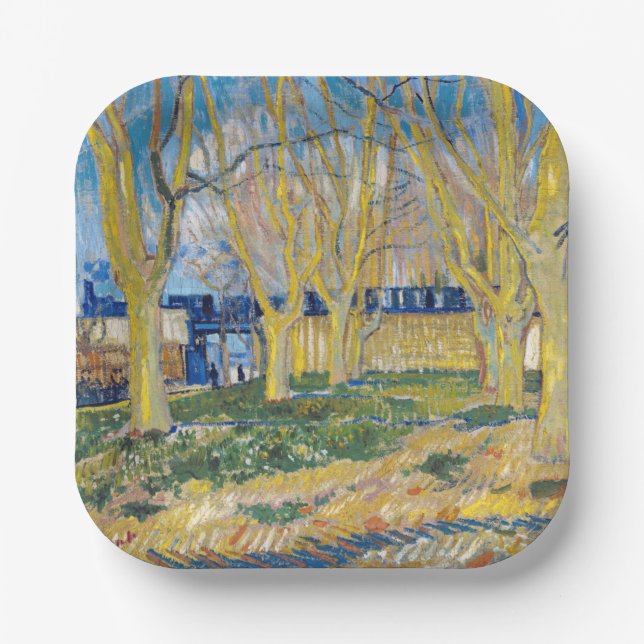 Vincent van Gogh - The Blue Train Paper Plate (Front)