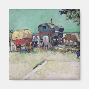 Vincent van Gogh The Caravans, Gypsy Encampment Magnet