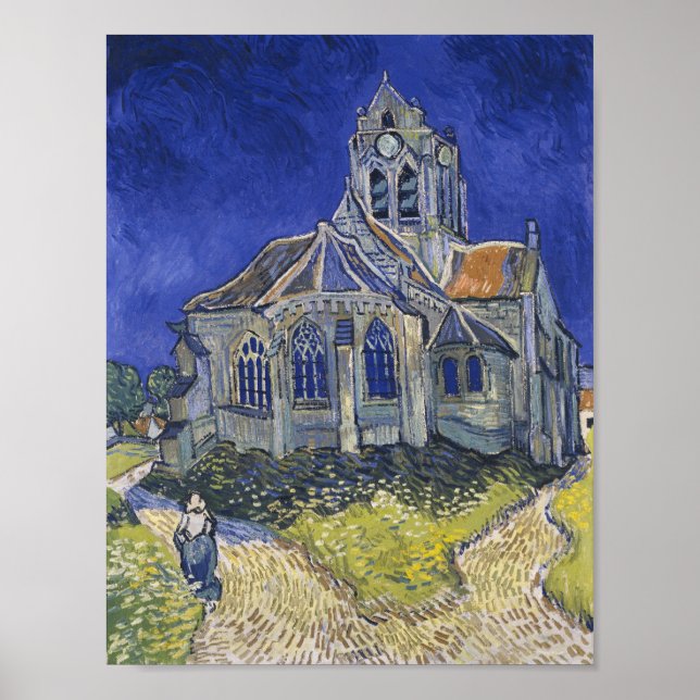 Vincent Van Gogh The Church at Auvers Art Painting Poster (Front)