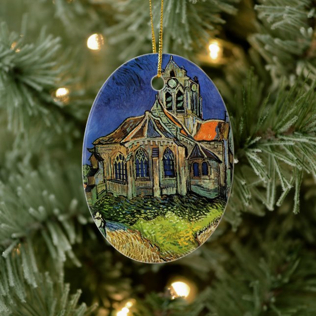 Vincent van Gogh - The Church at Auvers Ceramic Tree Decoration (Tree)
