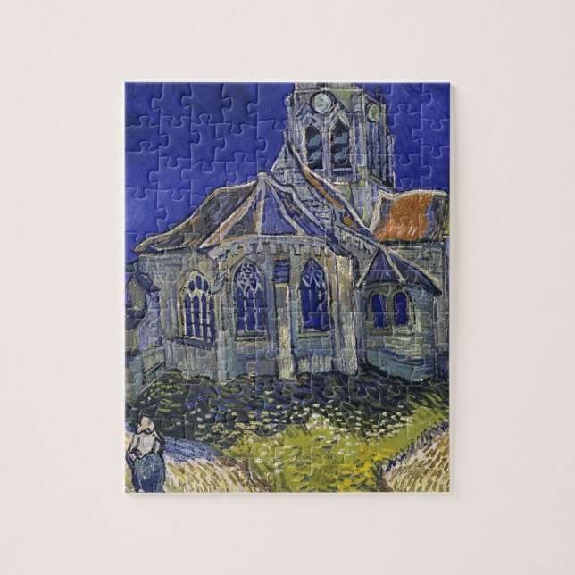 Vincent Van Gogh - The Church at Auvers Jigsaw Puzzle (Vertical)