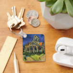 Vincent van Gogh - The Church at Auvers Key Ring<br><div class="desc">The Church at Auvers (1890) by Vincent van Gogh is a vintage Post Impressionism fine art architectural religious painting. A woman walking along a path toward the village chapel with beautiful stained glass windows. A daily life architecture scene. About the artist: Vincent Willem van Gogh (1853-1890) was a Post Impressionist...</div>