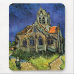 Vincent van Gogh - The Church at Auvers Mouse Pad<br><div class="desc">The Church at Auvers (1890) by Vincent van Gogh is a vintage Post Impressionism fine art architectural religious painting. A woman walking along a path towards the village chapel with beautiful stained glass windows. A daily life architecture scene. About the artist: Vincent Willem van Gogh (1853-1890) was a Post Impressionist...</div>