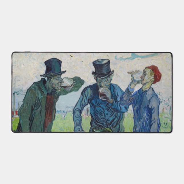 Vincent van Gogh - The Drinkers, after Daumier Desk Mat (Front)