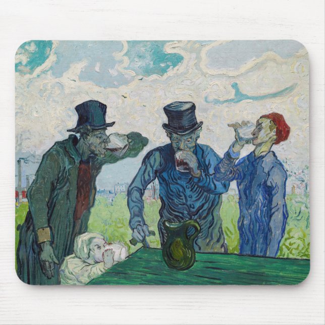 Vincent van Gogh - The Drinkers, after Daumier Mouse Pad (Front)