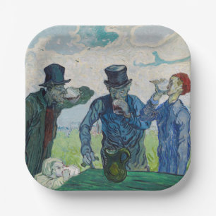 Vincent van Gogh - The Drinkers, after Daumier Paper Plate