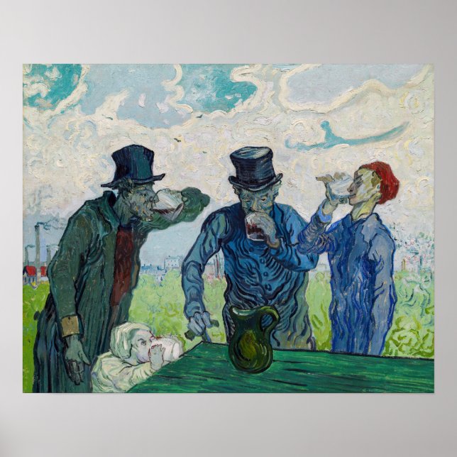 Vincent van Gogh - The Drinkers, after Daumier Poster (Front)