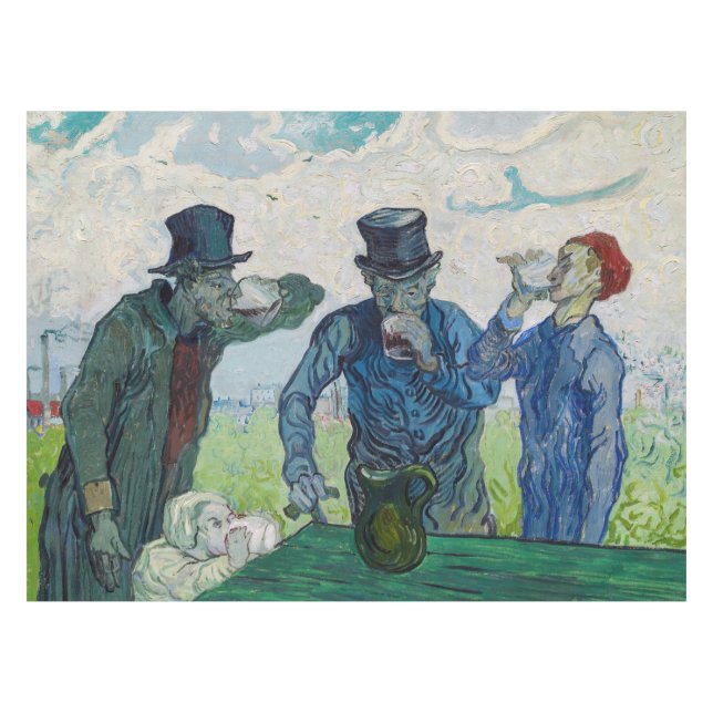Vincent van Gogh - The Drinkers, after Daumier Tablecloth (Front (Horizontal))