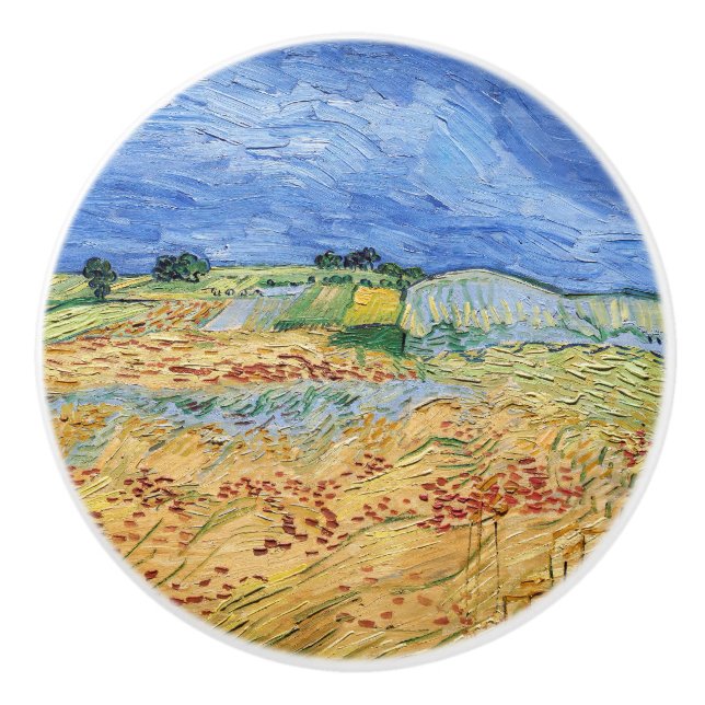 Vincent van Gogh - The fields / Plain at Auvers Ceramic Knob (Front)