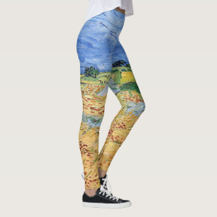 Vincent van Gogh - The fields / Plain at Auvers Leggings