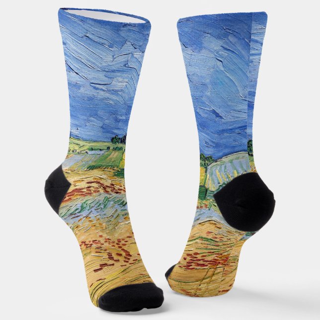 Vincent van Gogh - The fields / Plain at Auvers Socks (Angled)