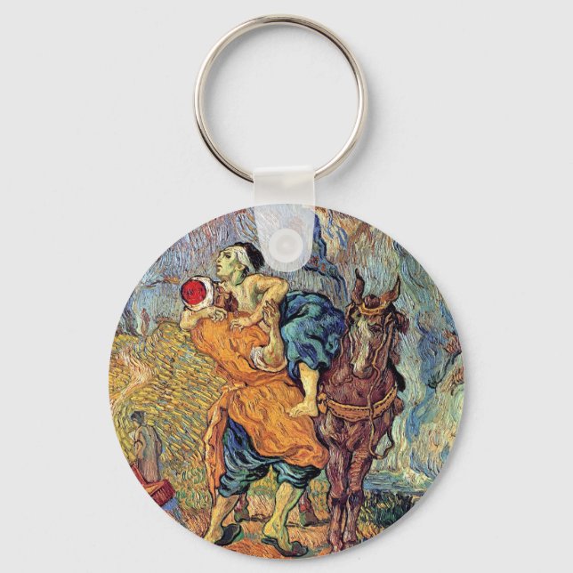 Vincent Van Gogh - The Good Samaritan - Fine Art Key Ring (Front)