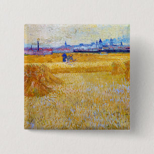 Vincent van Gogh - The Harvesters 15 Cm Square Badge