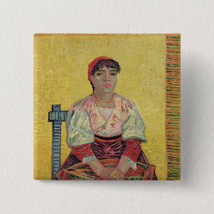 Vincent van Gogh   The Italian: Agostina Segatori 15 Cm Square Badge