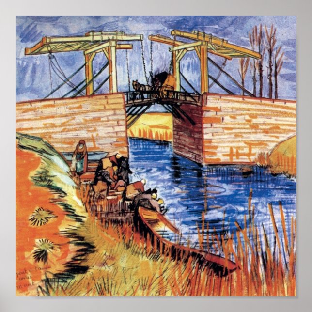 Vincent Van Gogh - The Langlois Bridge At Arles Poster (Front)