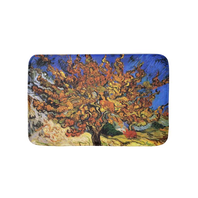 Vincent Van Gogh - The Mulberry Tree Fine Art Bath Mat (Front)